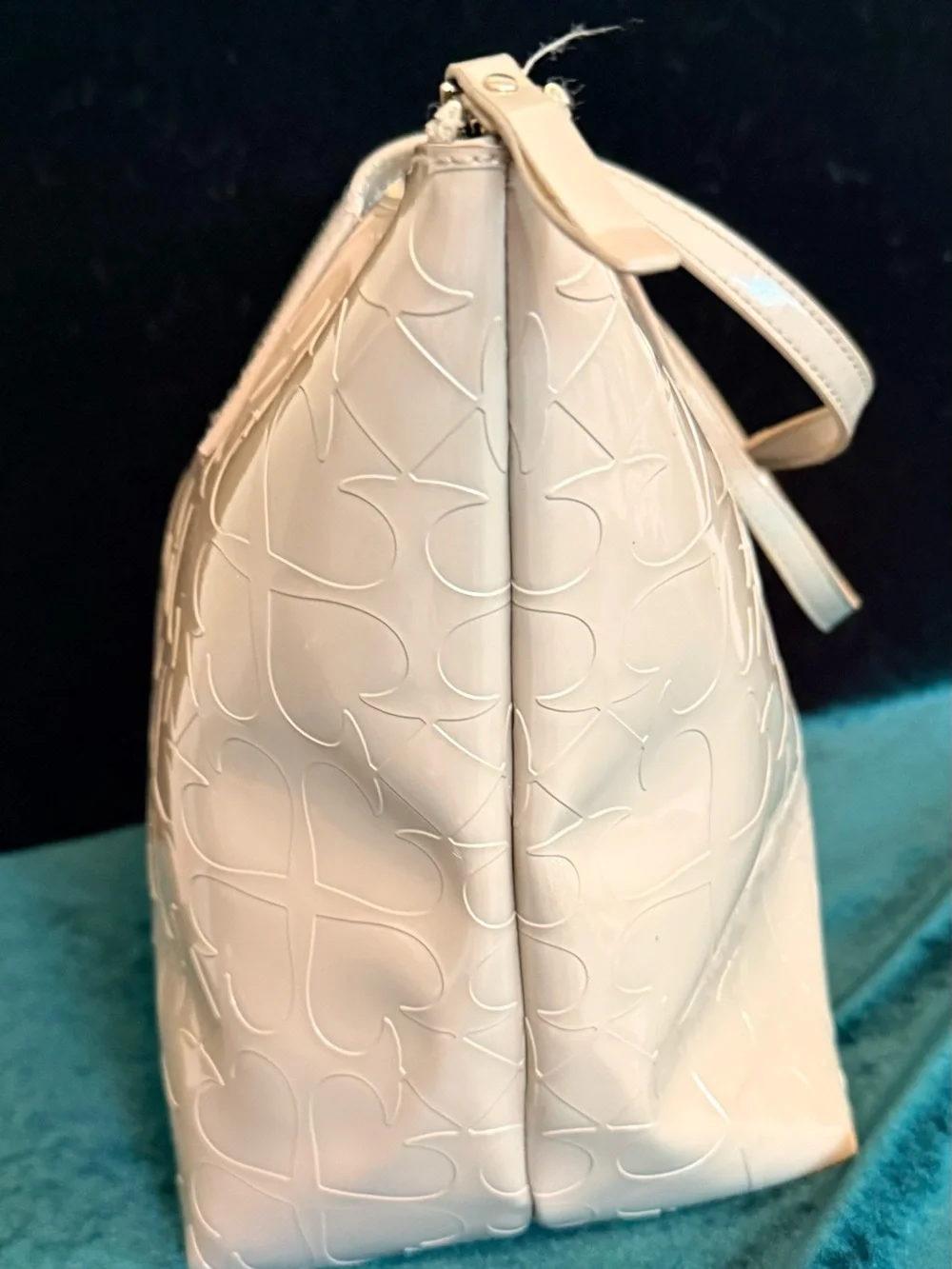 kate spade Patent Embossed Pale grey Tote